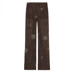Zara beaded sequin pants size medium new with tags